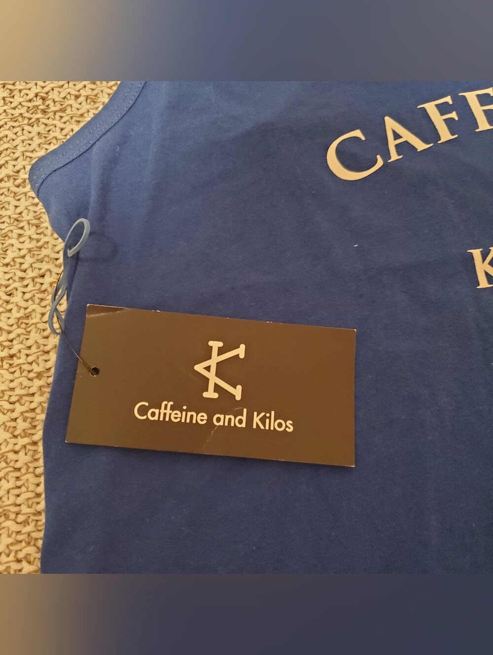 Women's Blue Racerback Tank - Picture 3 of 5